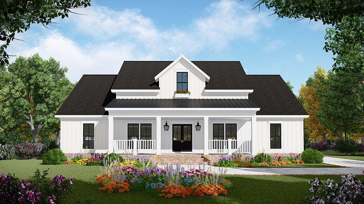 3 Bedroom Ranch  Style  House  Plan  With 1832 SQ FT and 