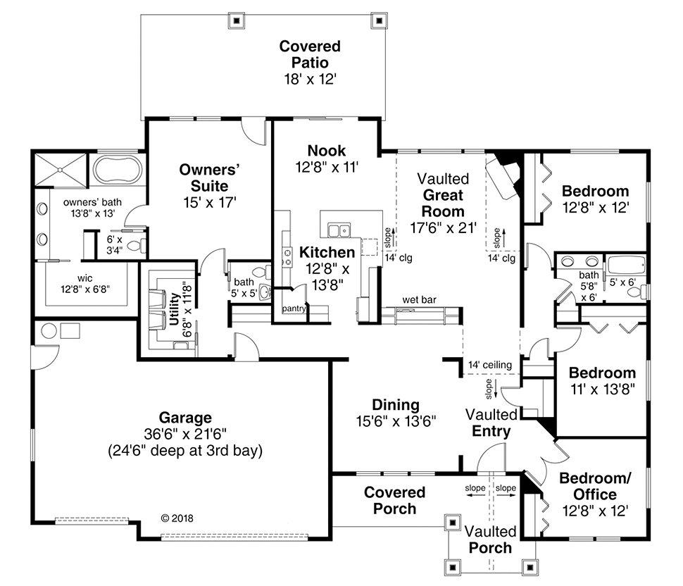 Simple 4 Bedroom Ranch House Plans